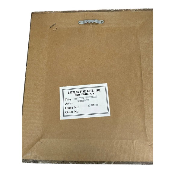 1950s Framed Print-Morisot "On the Terrace"- Impressionism- 9"x10" - Picture 3 of 4